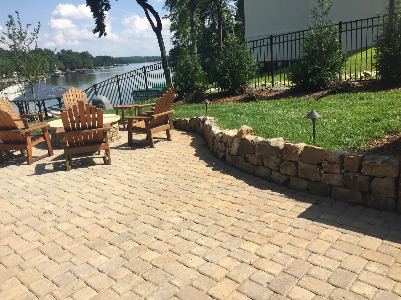 Patio and hardscape in Mooresville, NC built by Aqua Pools & Outdoor Living