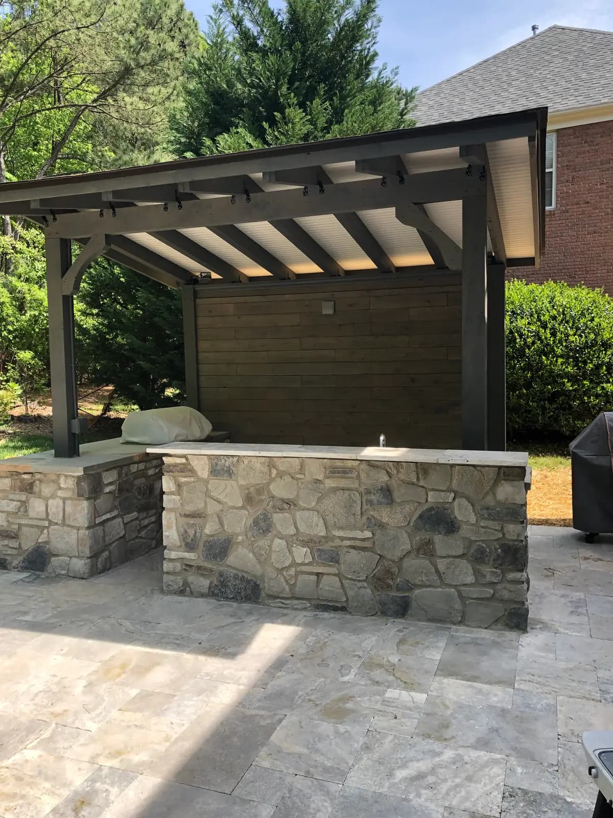 Outdoor kitchen in Charlotte, NC built by Aqua Pools & Outdoor Living